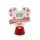 Weihnachtlicher LED-Tischdeko - Glänzender Sockel - Herz - 11 cm 3 Stk