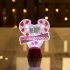 Weihnachtlicher LED-Tischdeko - Glänzender Sockel - Herz - 11 cm 3 Stk