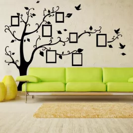 Wandtattoo, Wandaufkleber, Bilderrahmen Baum Wandsticker