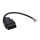 Montierbares OBD2-Kabel mit 16-poligem Stecker und offenem Kabelende