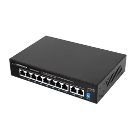   Esperanza 8-Port PoE Ethernet Switch + 2 Uplink-Ports, 10/100 Geschwindigkeit, Spotter-Funktion - ENS106