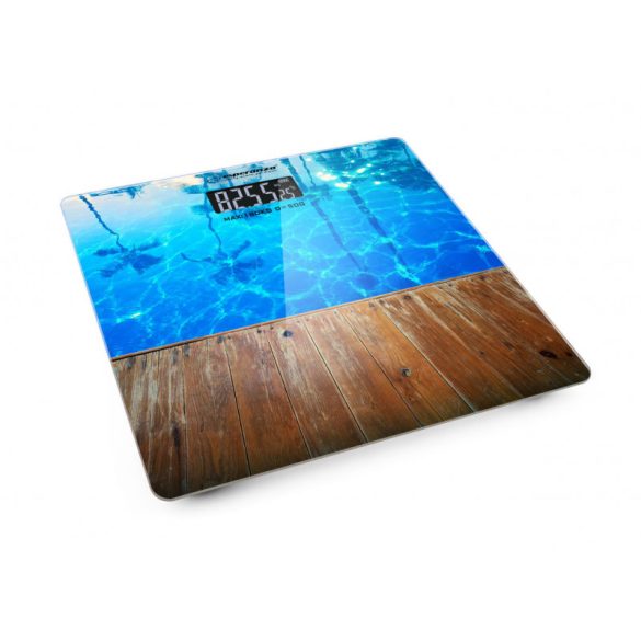 Esperanza digitale Badezimmerwaage - Waikiki-Design, Glasoberfläche, bis 150 kg, LCD-Anzeige - EBS011