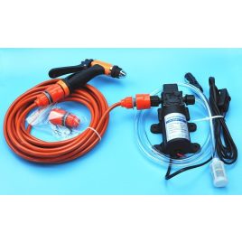   12V Tragbare Auto-Pumpe mit Sprühkopf und Schlauch / Hochdruckreiniger