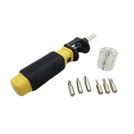   Schraubendreher-Set, drehbarer Schraubendreher mit 6 magnetischen Köpfen