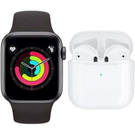   T55 Pro Max Smartwatch+Kopfhörer Schwarz - mit Geschenkarmband