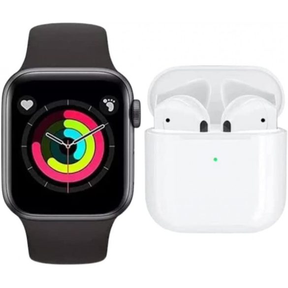 T55 Pro Max Smartwatch+Kopfhörer Schwarz - mit Geschenkarmband