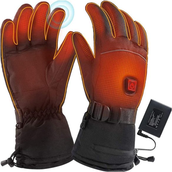 Beheizbare Handschuhe mit 2 Powerbanks - wasserdicht, für Touchscreens, Motorradfahren, Radfahren - XL (wie viele cm sind XL???)