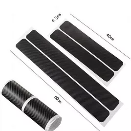 3D Carbon Verschleißschutzfolie für Türschwelle (4 Stk.)
