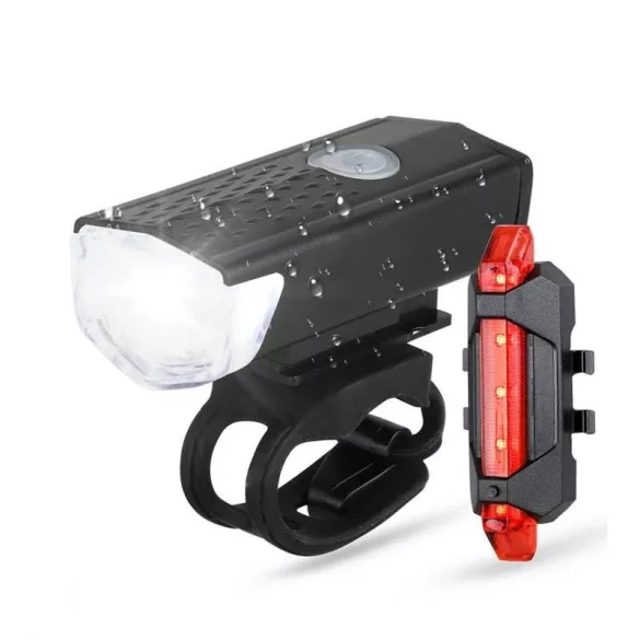 USB-aufladbares LED-Fahrradlicht-Set