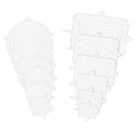 Silikon-Deckelset, universelle Deckel 12 Stück