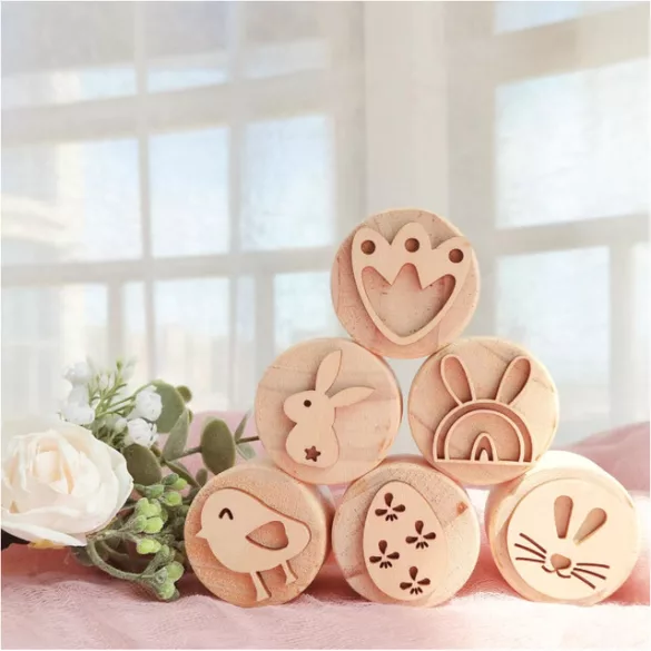 Holzstempel-Set für Knete