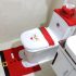 Weihnachtliches WC-Sitzbezug-Set