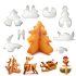3D Weihnachtsplätzchen-Ausstecher Set, 8 Stück