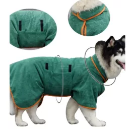 Schnell trocknender Hundebademantel