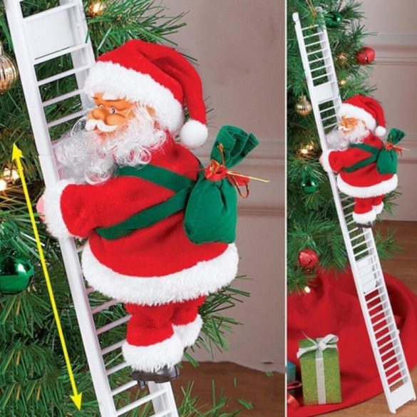 Das perfekte Weihnachtsdekor – Kletternder Nikolaus mit Geschenken