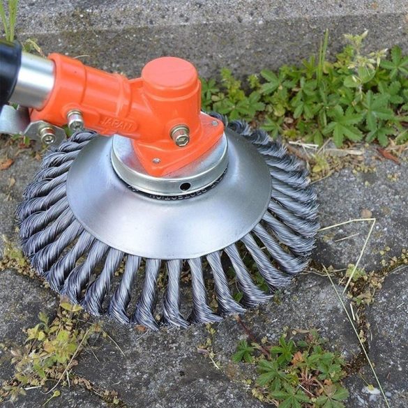 Pflastersteinreiniger, Unkrautentferner-Bürste für Motorsense