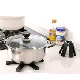   Hitzebeständiger, faltbarer, rutschfester Pfannen- und Topfuntersetzer