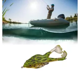   Froschköder, lebensechter Kunstköder, Kunstköder, Doppelhaken-Wobbler, Schwimmköder