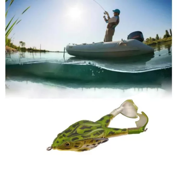 Froschköder, lebensechter Kunstköder, Kunstköder, Doppelhaken-Wobbler, Schwimmköder
