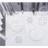 Designer-Lineal, Künstler-Lineal, Multifunktionales drehbares Zeichnenlineal