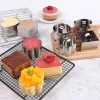 Edelstahl runde Kuchenform (Mousse) Quadrat