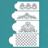 Tortendekorationsschablone, Blumendekor-Stencil (4 Stk.)