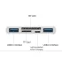 Multifunktionales Kartenlesegerät mit drei USB-Datenkabeln
