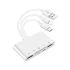 Multifunktionales Kartenlesegerät mit drei USB-Datenkabeln