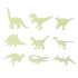 Leuchtende Dinosaurier-Wanddekorationen (9 Stk.)