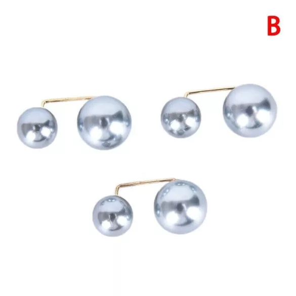 Elegante Doppelperlen-Brosche