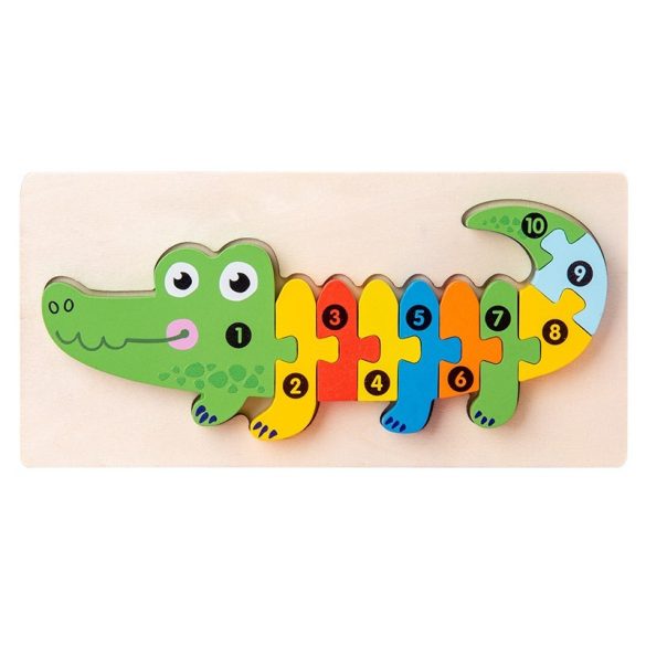 Zählpuzzle aus Holz für Kinder