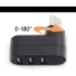 3-Port-USB-2.0-Hub mit drehbarem Kopf