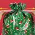 Weihnachtliche Geschenkbeutel mit Kordelzug, 18 Stück