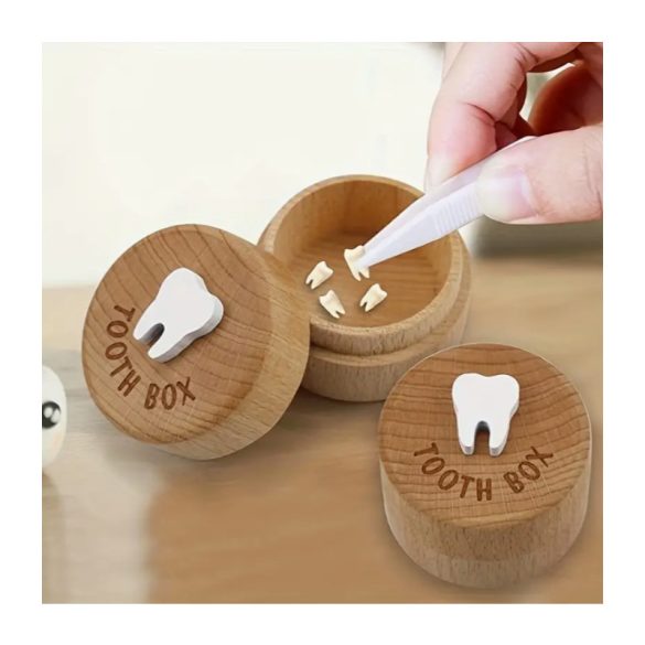 Geschnitzte Holzzahndose