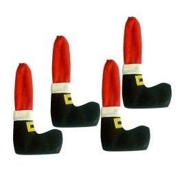 Weihnachtliche Tisch- und Stuhlbeinbezüge