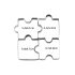 Puzzle-Keksform (4 Stk.)