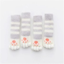 Stuhlbein-Socken mit Katzenpfoten (4 Stk.)