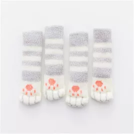 Stuhlbein-Socken mit Katzenpfoten (4 Stk.)