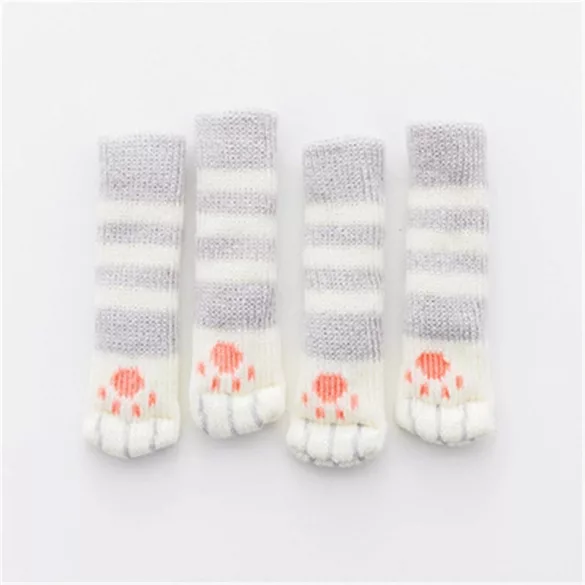 Stuhlbein-Socken mit Katzenpfoten (4 Stk.)