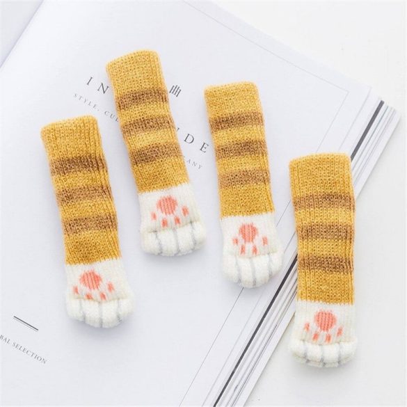 Stuhlbein-Socken mit Katzenpfoten (4 Stk.)