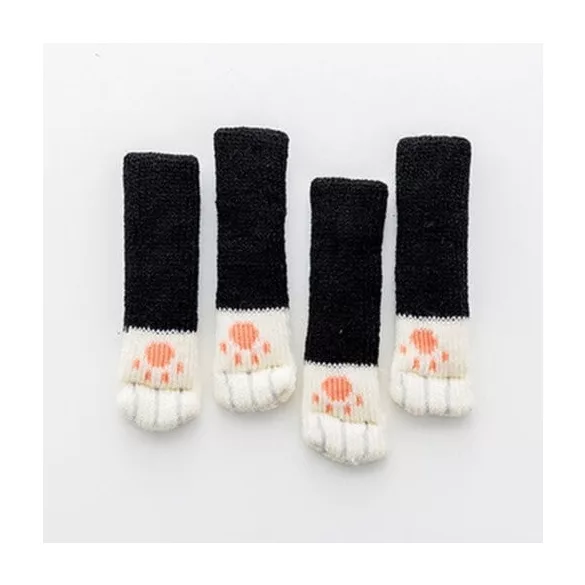 Stuhlbein-Socken mit Katzenpfoten (4 Stk.)