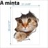 3D Katzenaufkleber