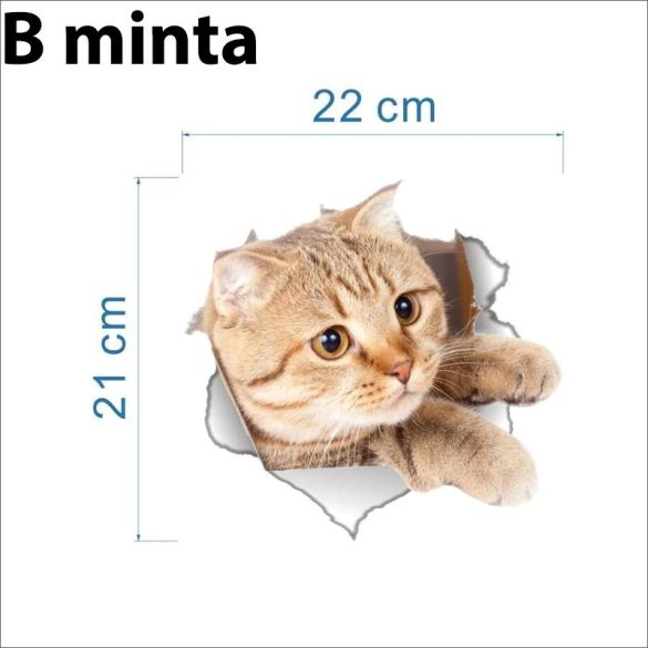 3D Katzenaufkleber