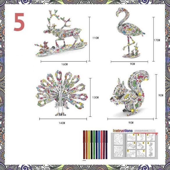 Färbbares 3D-Puzzle