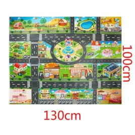 Auto-Spielmatte, Spielmatte für Kinder 100x130 cm