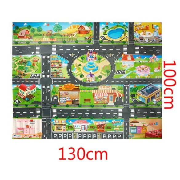 Auto-Spielmatte, Spielmatte für Kinder 100x130 cm