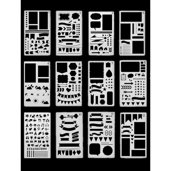 Schablonenset für Notizbuch