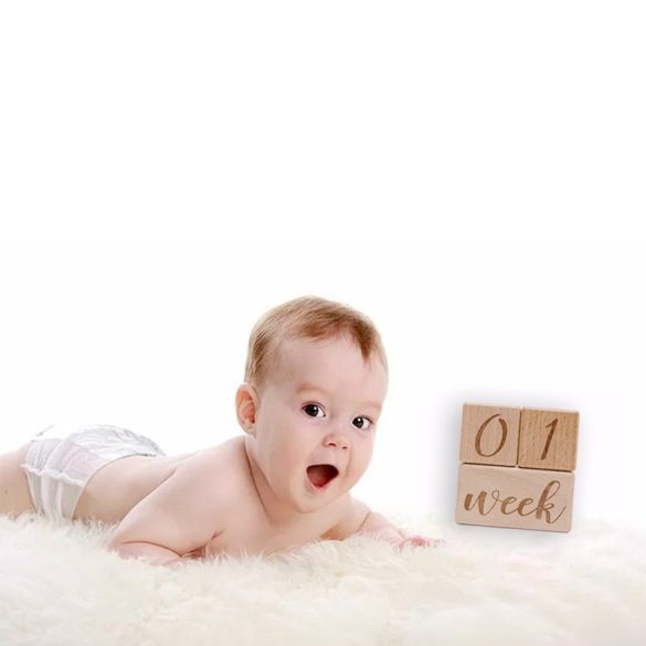 Baby-Holzmeilensteine