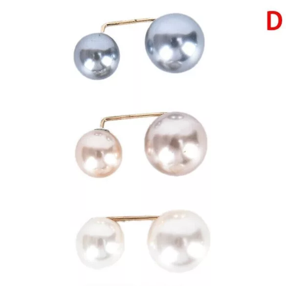 Elegante Doppelperlen-Brosche