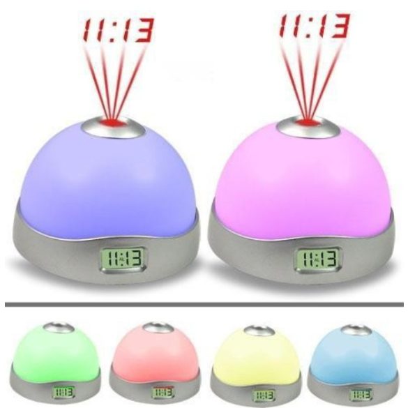 Magische Projektions-Tischuhr mit Nachtlicht